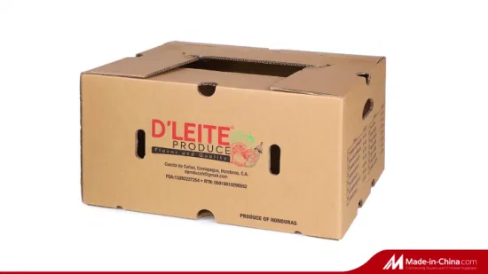 Papier en carton ondulé imprimé personnalisé Ananas Tomate Concombre Oignon Durian Brocoli Durian Légumes frais Fruits Emballage Emballage Boîte en carton d'expédition