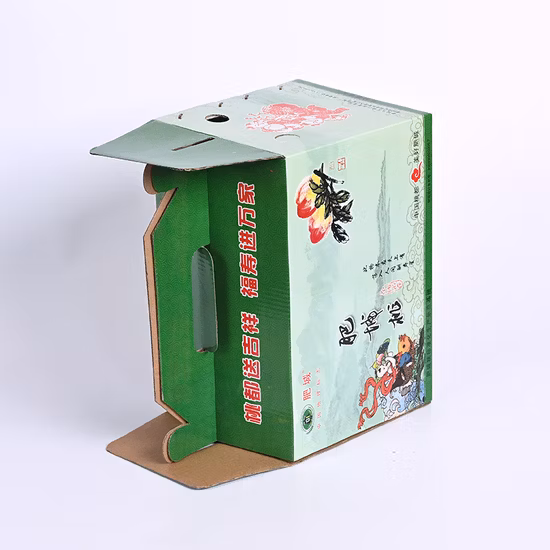 Papier en carton ondulé imprimé personnalisé Ananas Tomate Concombre Oignon Durian Brocoli Durian Légumes frais Fruits Emballage Emballage Boîte en carton d'expédition