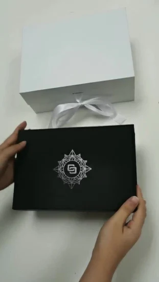 Boîte-cadeau magnétique pliable et pliable en papier de luxe personnalisé, boîte d'emballage pour vêtements et vêtements