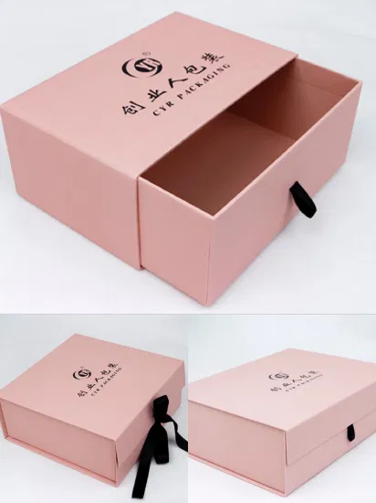 Boîte d'emballage en carton à clapet Double couche, petite boîte à tiroirs personnalisée, exquise, compacte, Double couche, coffrets cadeaux en vrac, vente en gros