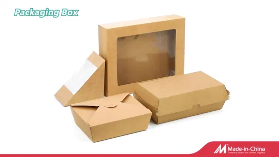 Cadeau en papier/emballage en papier/emballage cadeau/papier en carton/ondulé/papier kraft/cupcake/gâteau /déjeuner/sandwich/boîte à pizza